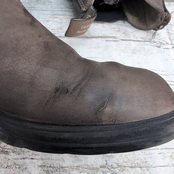 Blundstone Brown Leather Slip On Chelsea Boots Size AU 5 - Picture 5 of 10